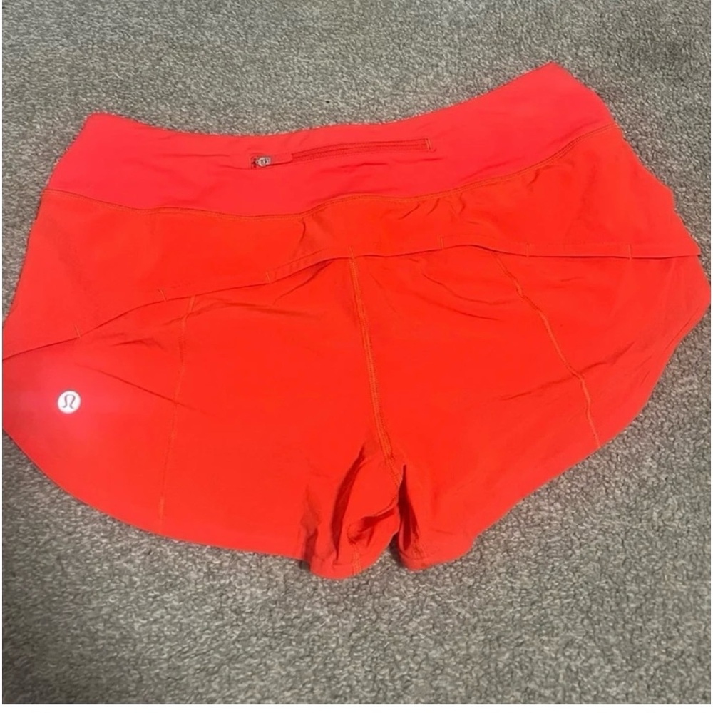 Lululemon speed up shorts, red